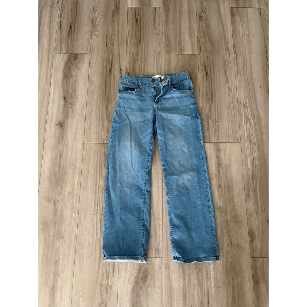 Levi's Girls Wide Leg Jeans Medium Wash Blue Denim Pants Size 12